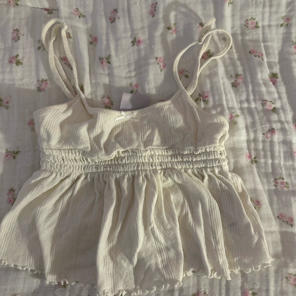 Coquette Urban Outfitters white crop top